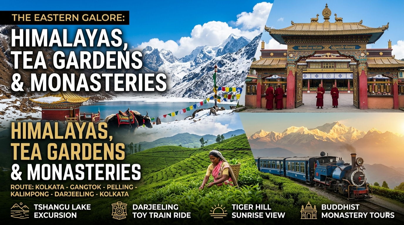 The Eastern Galore: Himalayas, Tea Gardens & Monasteries